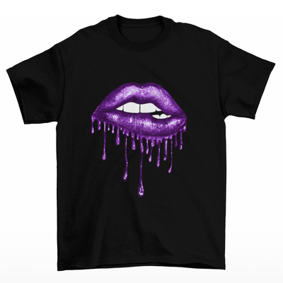 Camiseta Básica Deep Purple Lips