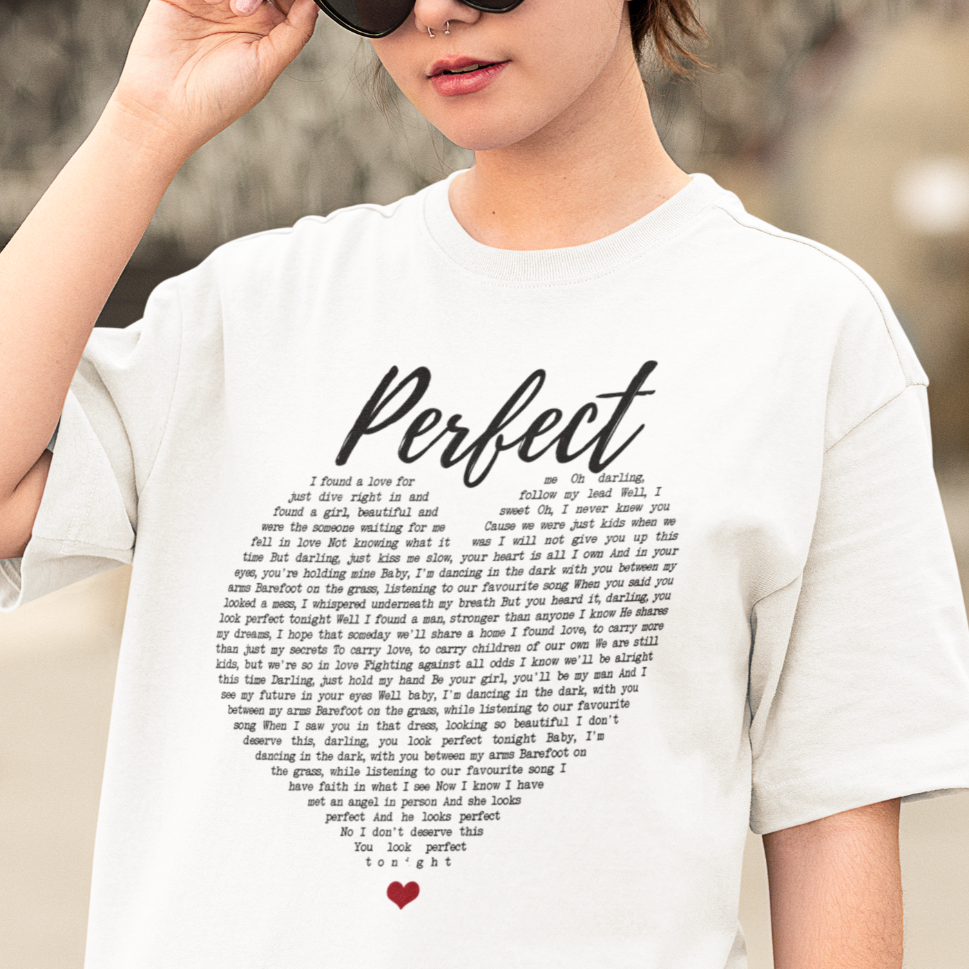 Camiseta Básica Ed Sheeran Perfect Letter