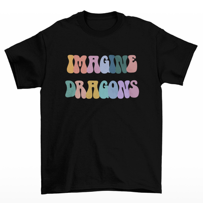 Camiseta Básica Imagine Dragons Letters