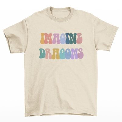 Camiseta Básica Imagine Dragons Letters