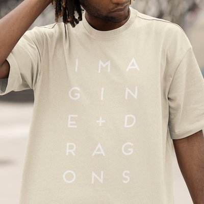 Camiseta Básica Imagine Dragons Letters Graphic