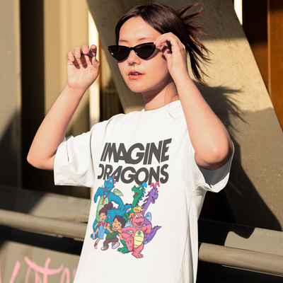 Camiseta Básica Imagine Dragons Meme Funny