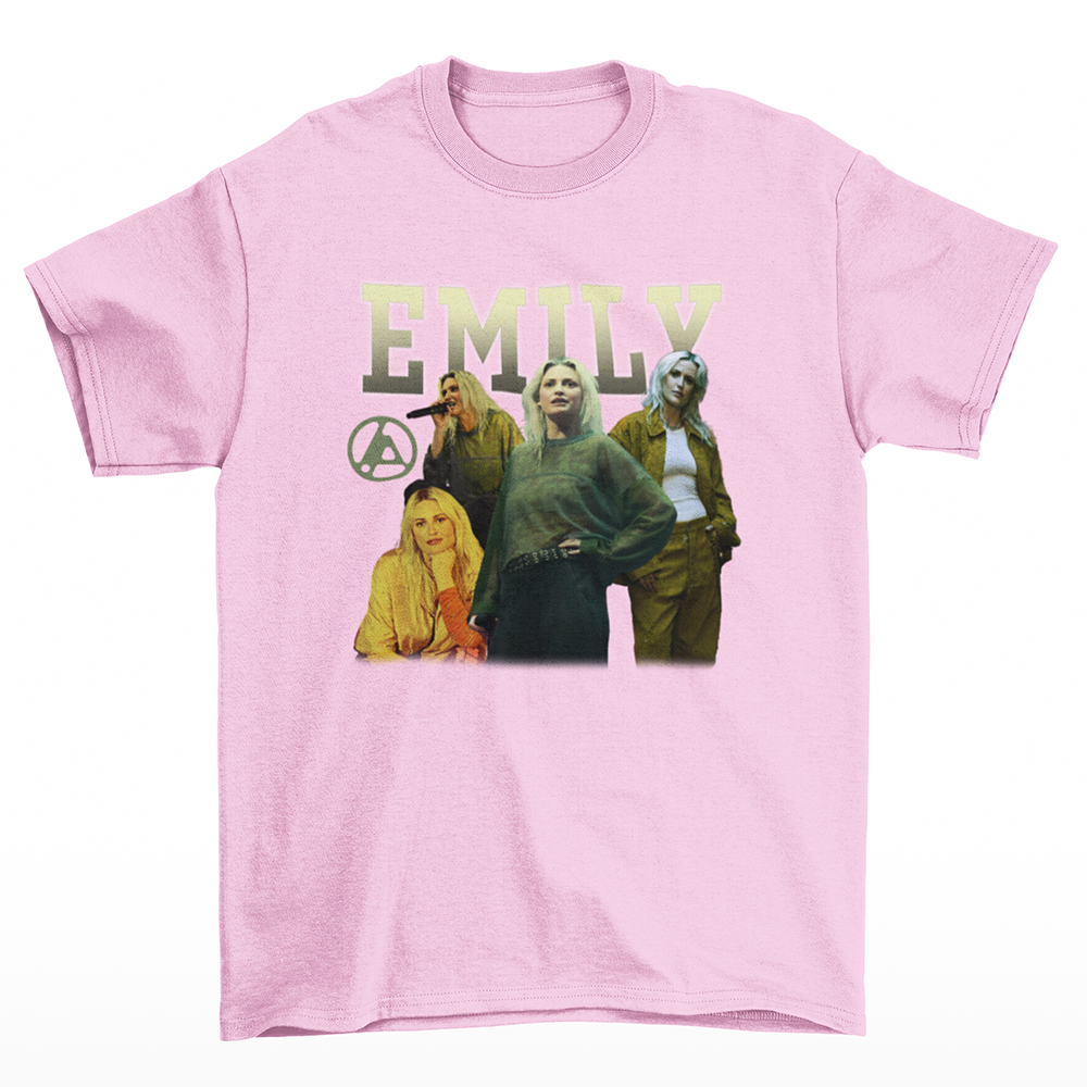 Camiseta Básica Emily Linkin Park - rosa bebê