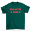 Camiseta Básica Lady Gaga Feat Bruno Mars Letter Verde 