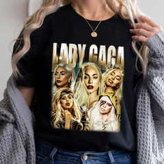 Camiseta Básica Lady Gaga Graphic