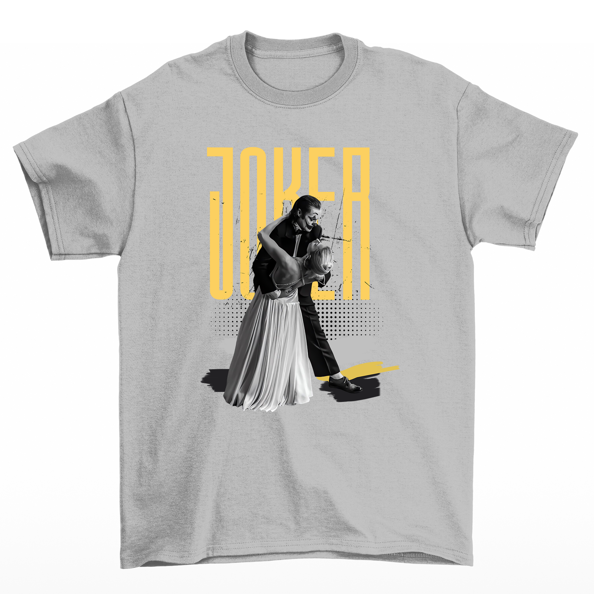 Camiseta Básica Lady Gaga Joker Dance Cinza 