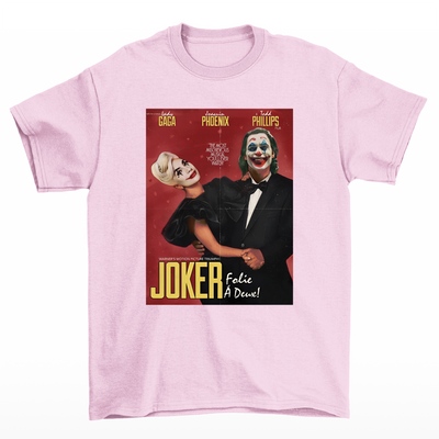 Camiseta Básica Lady Gaga Joker Movie Rosa Bebê 