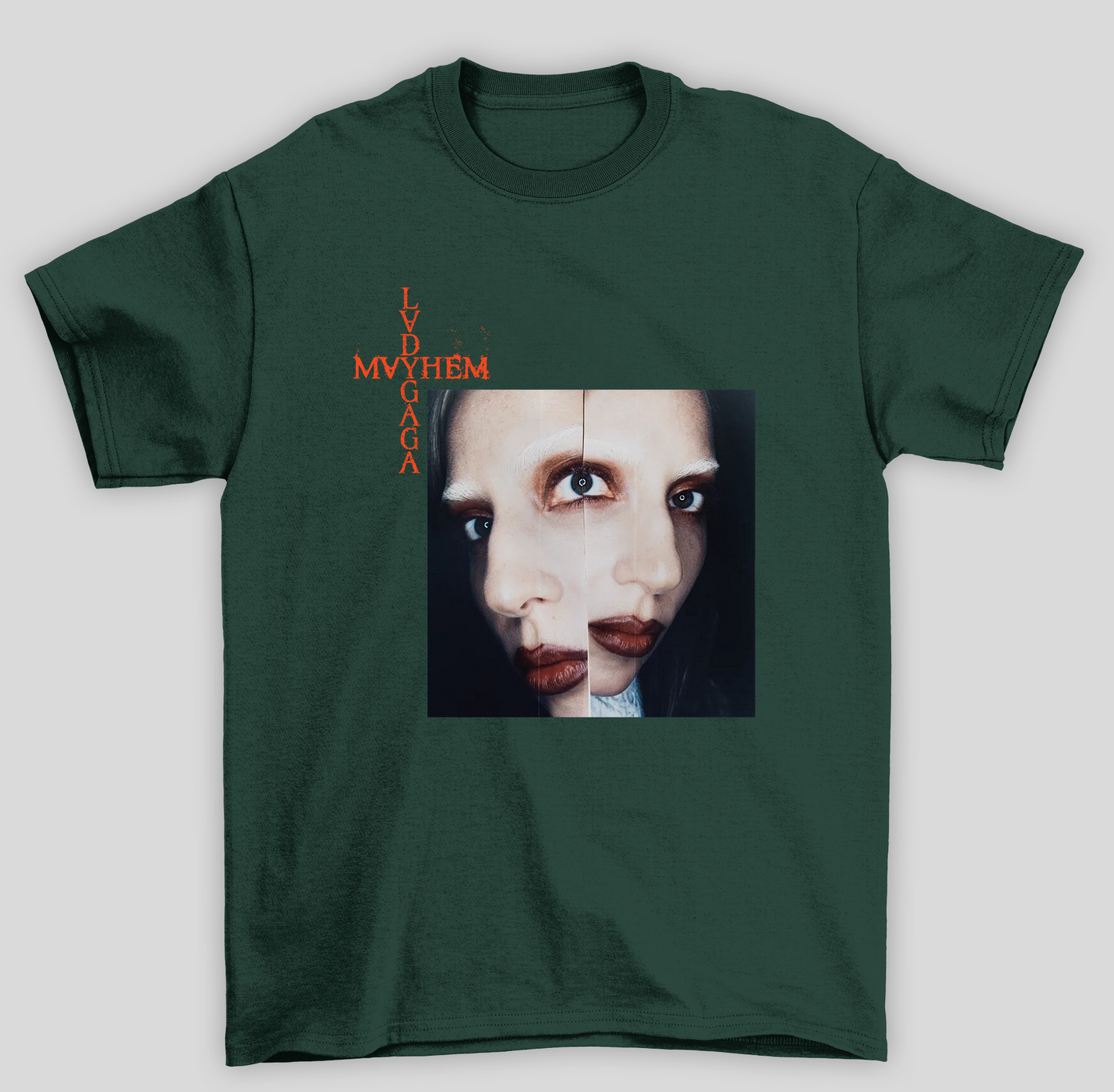 Camiseta Básica Lady Gaga Mayhem Cross- verde