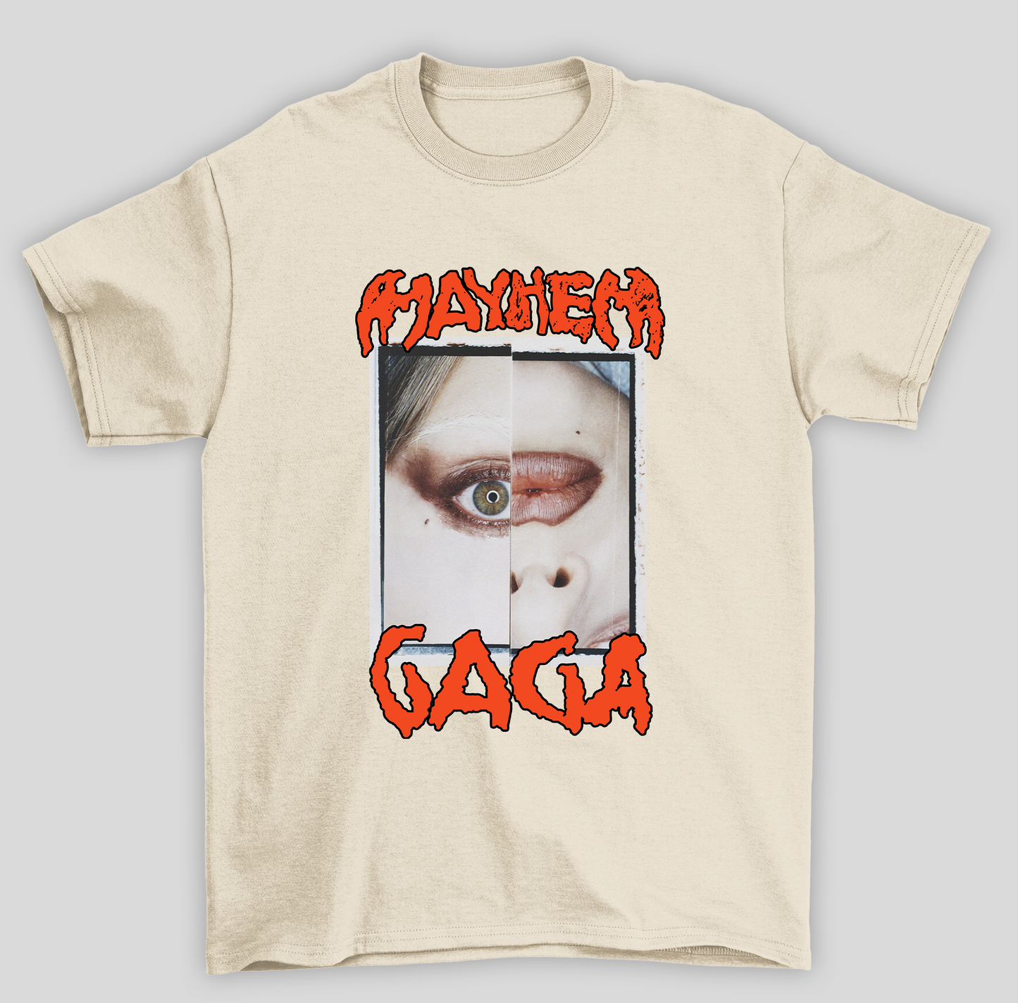Camiseta Básica Lady Gaga Mayhem Eye- pérola