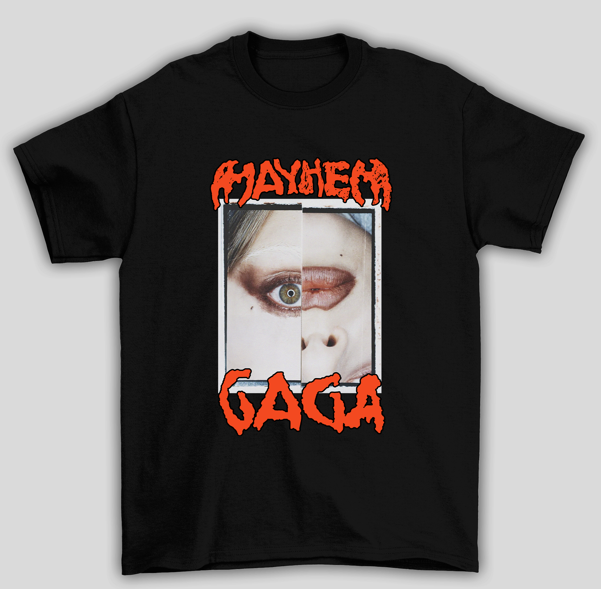 Camiseta Básica Lady Gaga Mayhem Eye- preto