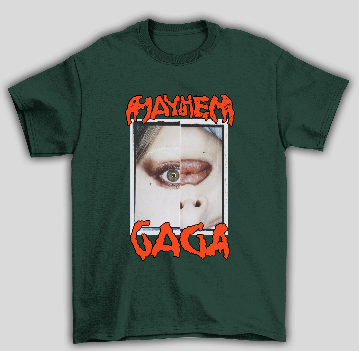 Camiseta Básica Lady Gaga Mayhem Eye- verde