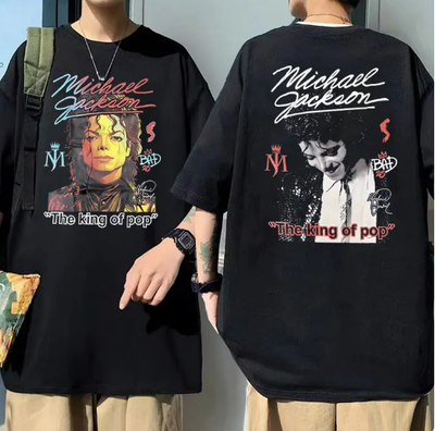 Camiseta Básica Michael Jackson Art - preto