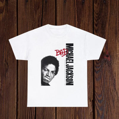 Camiseta Básica Michael Jackson Vintage - branco