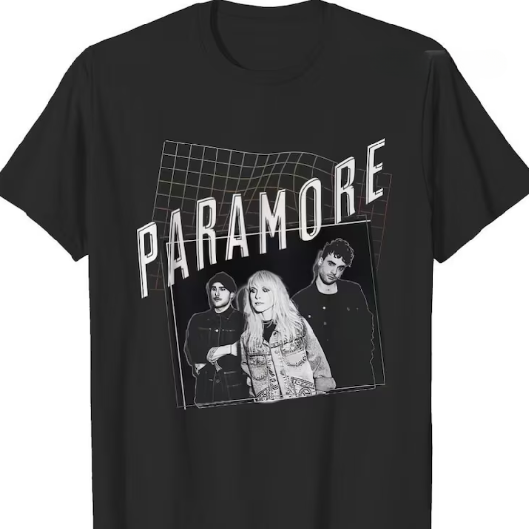 Camiseta Básica Paramore Retro Graphic - preto