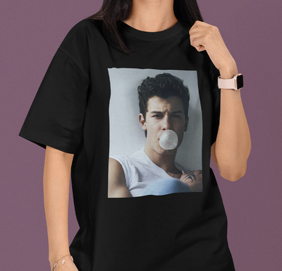 Camiseta Básica Shawn Mendes Bubble - preto