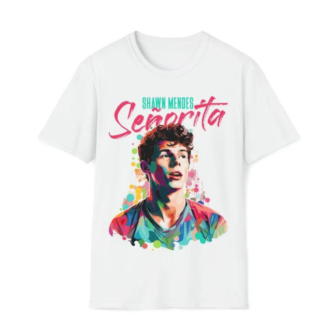 Camiseta Básica Shawn Mendes Señorita - branco