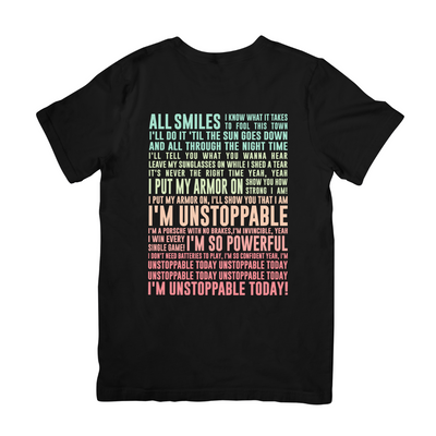 Camiseta Básica Sia I'm Unstoppable Today-PRETO