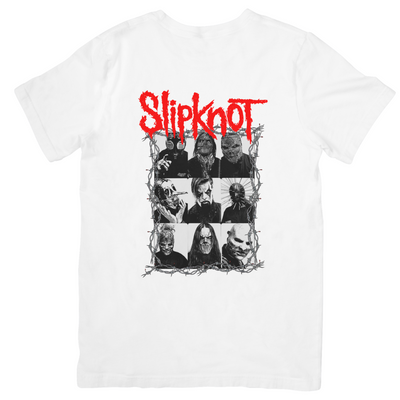 Camiseta Básica Slipknot 90's - branco
