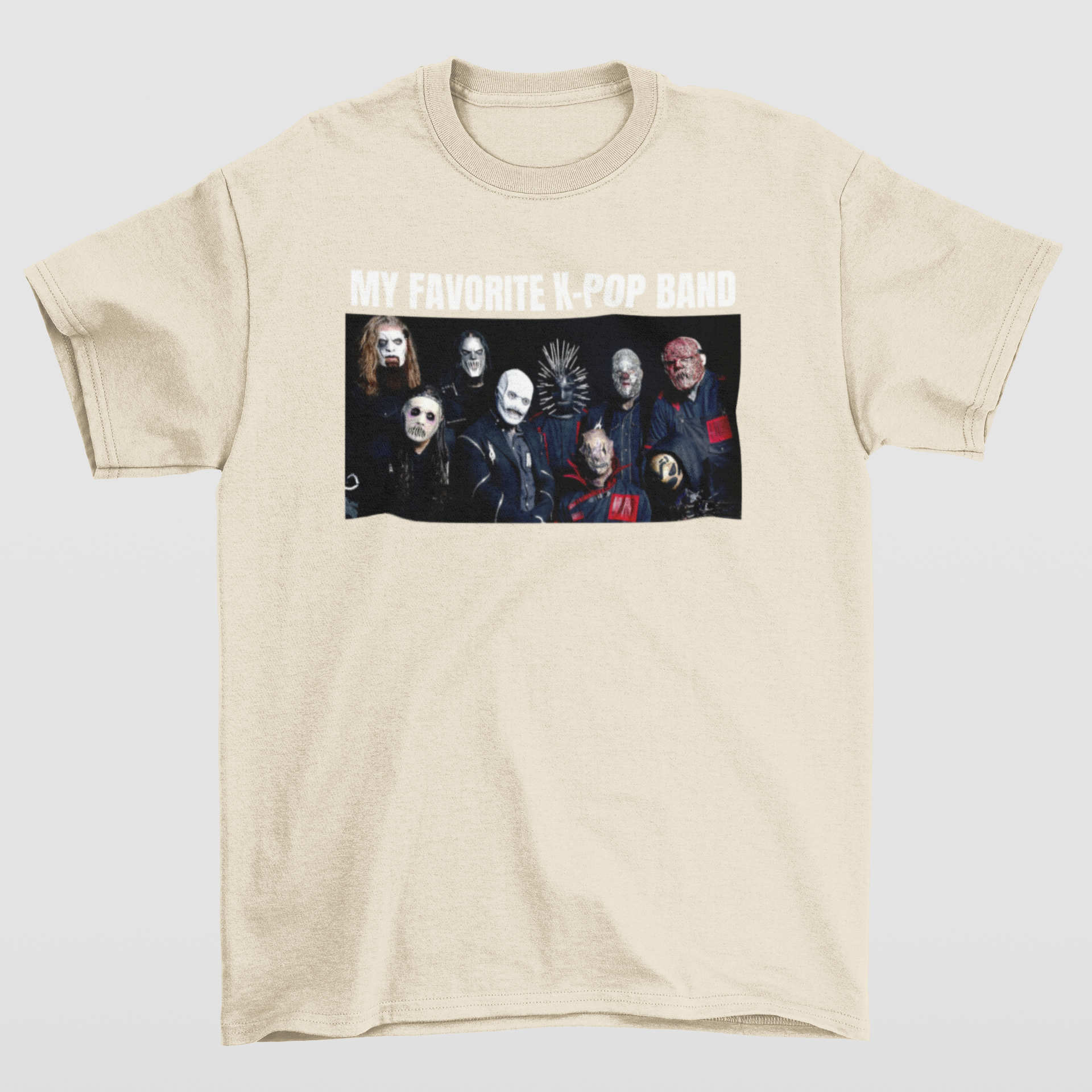 Camiseta Básica Slipknot Meme Funny- pérola