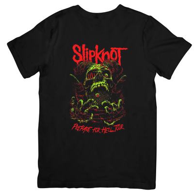 Camiseta Básica Slipknot Prepare For Hell Tour  - preto