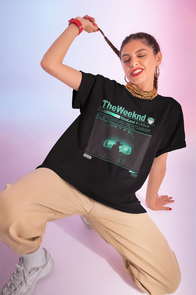 Camiseta Básica The Weeknd Aesthetic - preto