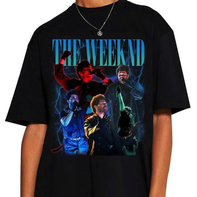 Camiseta Básica The Weeknd After Hours 90s - preto