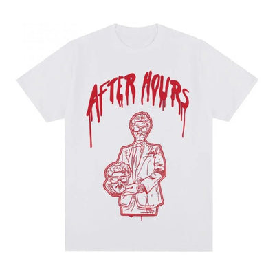Camiseta Básica The Weeknd After Hours Vintage - branco
