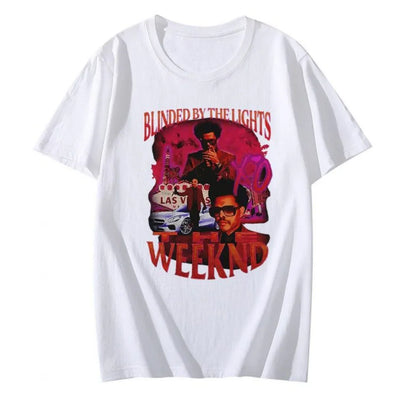 Camiseta Básica The Weeknd Blinded By The Lights - branco