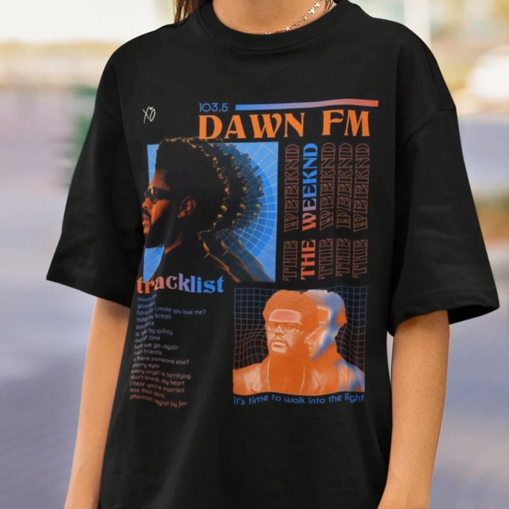 Camiseta Básica The Weeknd Tracklist - preto