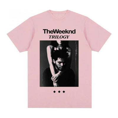 Camiseta Básica The Weeknd Trilogy - rosa - bebê