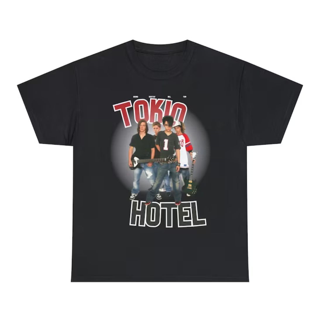 Camiseta Básica Tokio Hotel Aesthetic - preto