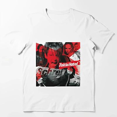 Camiseta Básica Tokio Hotel Collage - branco