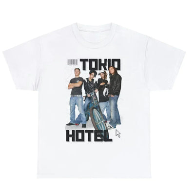 Camiseta Básica Tokio Hotel Vintage Aesthetic - branco