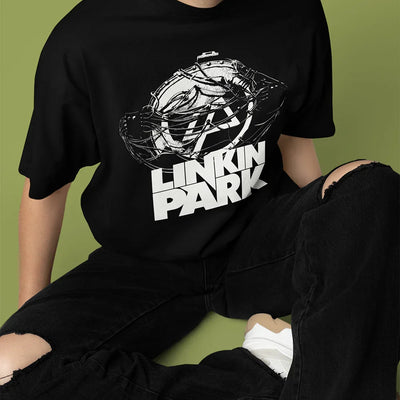 Camiseta Básica Vintage Graphic Linkin Park - preto