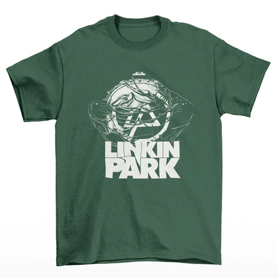 Camiseta Básica Vintage Graphic Linkin Park - verde