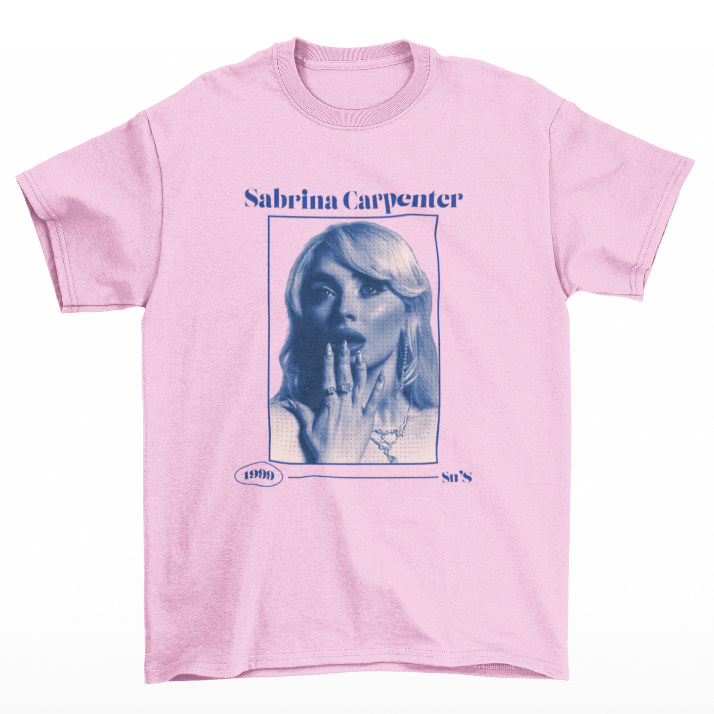 Camiseta Básica Sabrina Carpenter Short N' Sweet, Album- ROSA BEBE