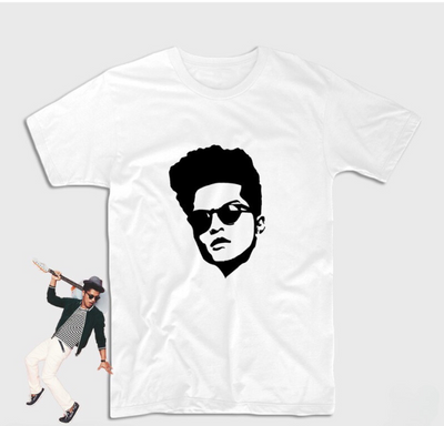 Camiseta Básica Bruno Mars Draw