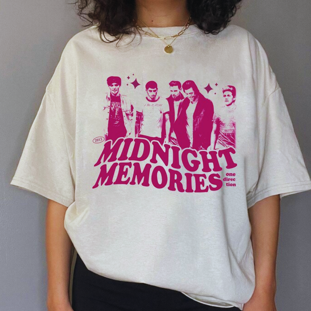 Camiseta Básica One Direction Midnight Memories