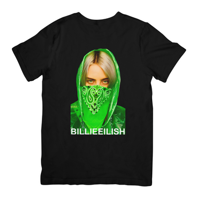 Camiseta Básica Billie Eilish Face Mask