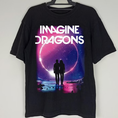 Camiseta Básica Imagine Dragons Evolve World Tour Vintage