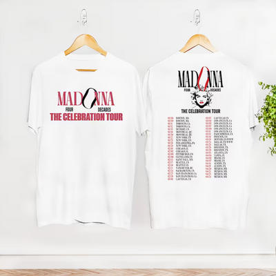 Camiseta Básica Madonna Four Decades The Celebration Tour