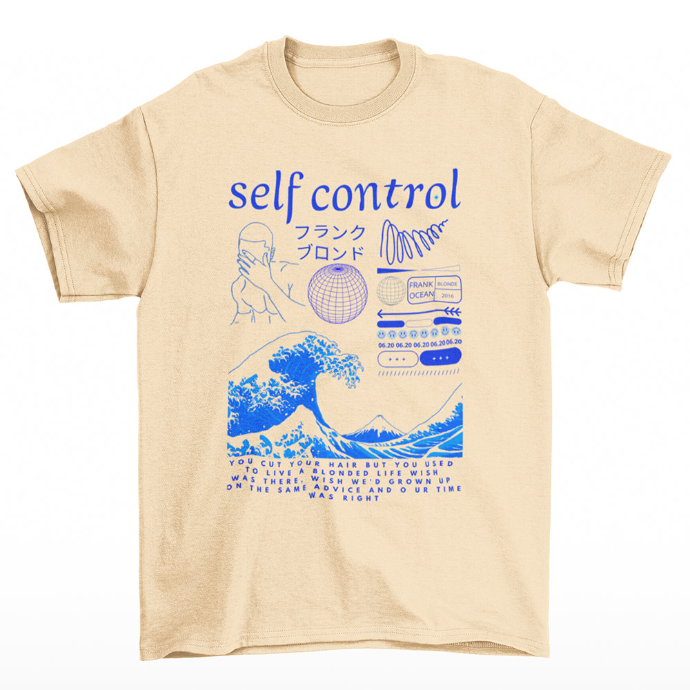 Camiseta Básica Frank Ocean Self Control- pérola