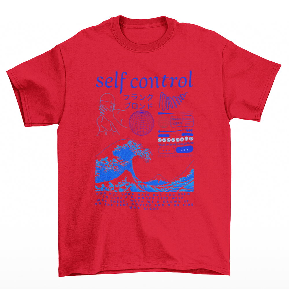 Camiseta Básica Frank Ocean Self Control- Vermelho