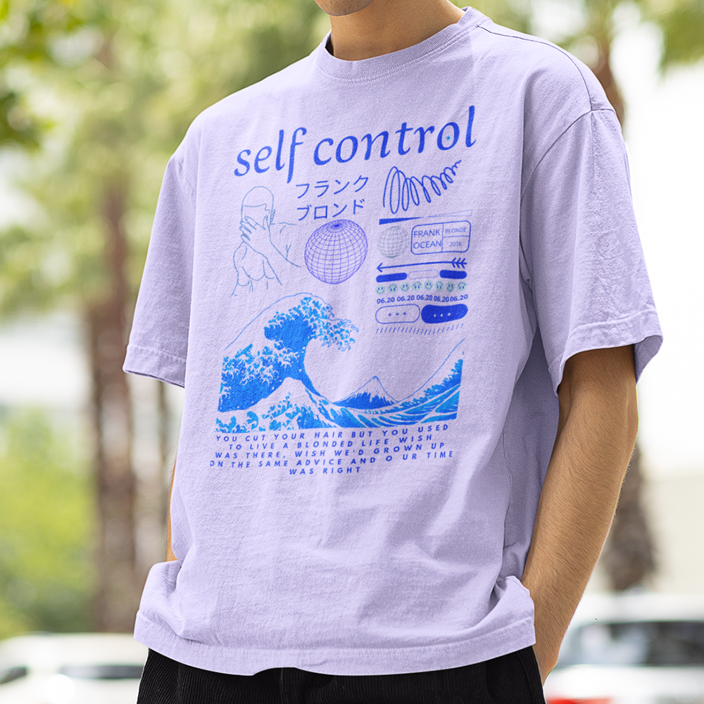 Camiseta Básica Frank Ocean Self Control- Lilás