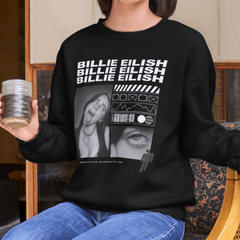 Moletom Gola Redonda Billie Eilish Graphic