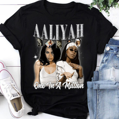 Camiseta Básica Aaliyah Graphic