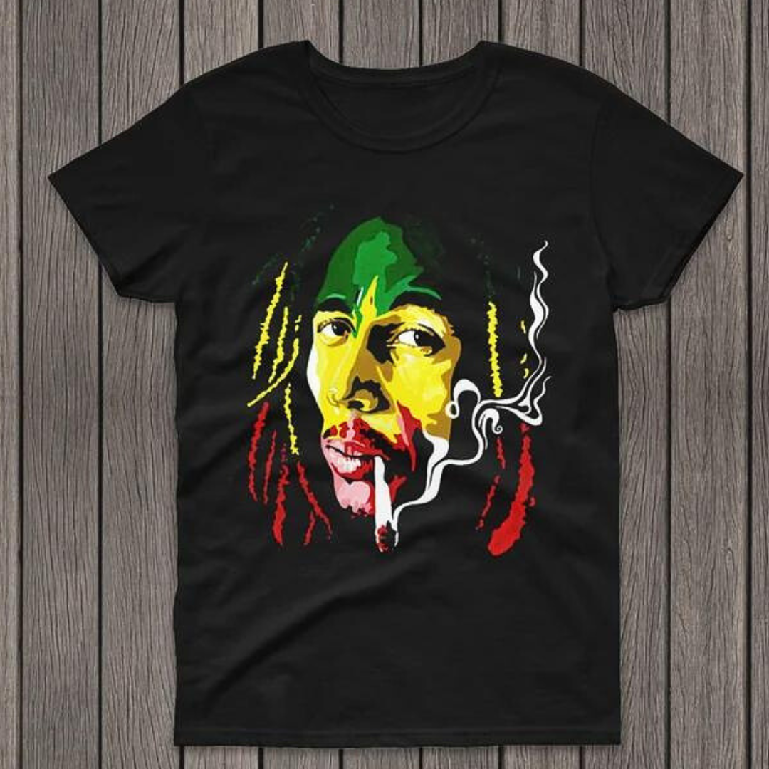 Camiseta Básica Bob Marley Graphic