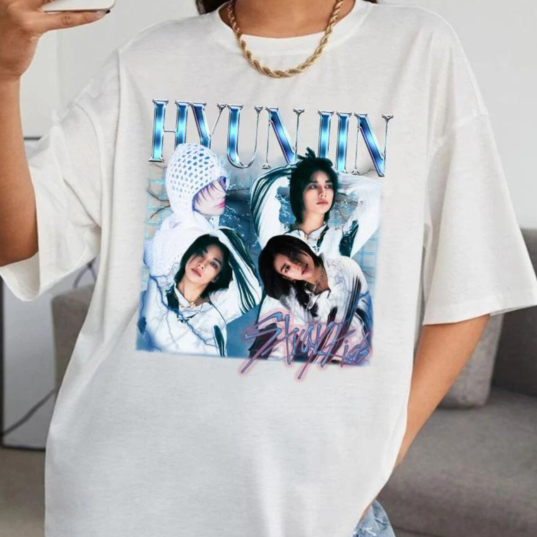 Camiseta Básica Stray Kids Hyunjin Graphic – Saoko