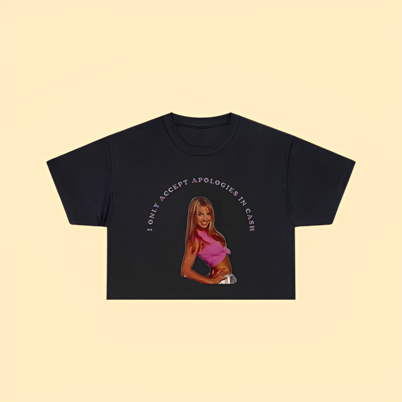 Camiseta Cropped Britney Spears I Only Accept