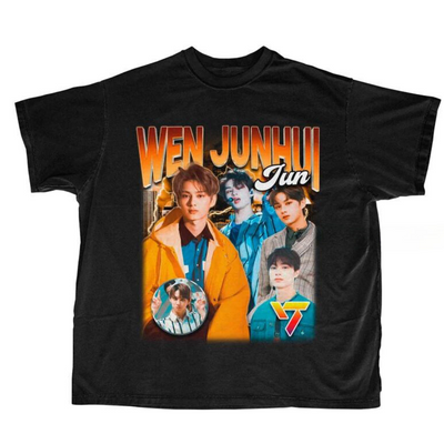 Camiseta Básica Seventeen Junhui Retro 90's